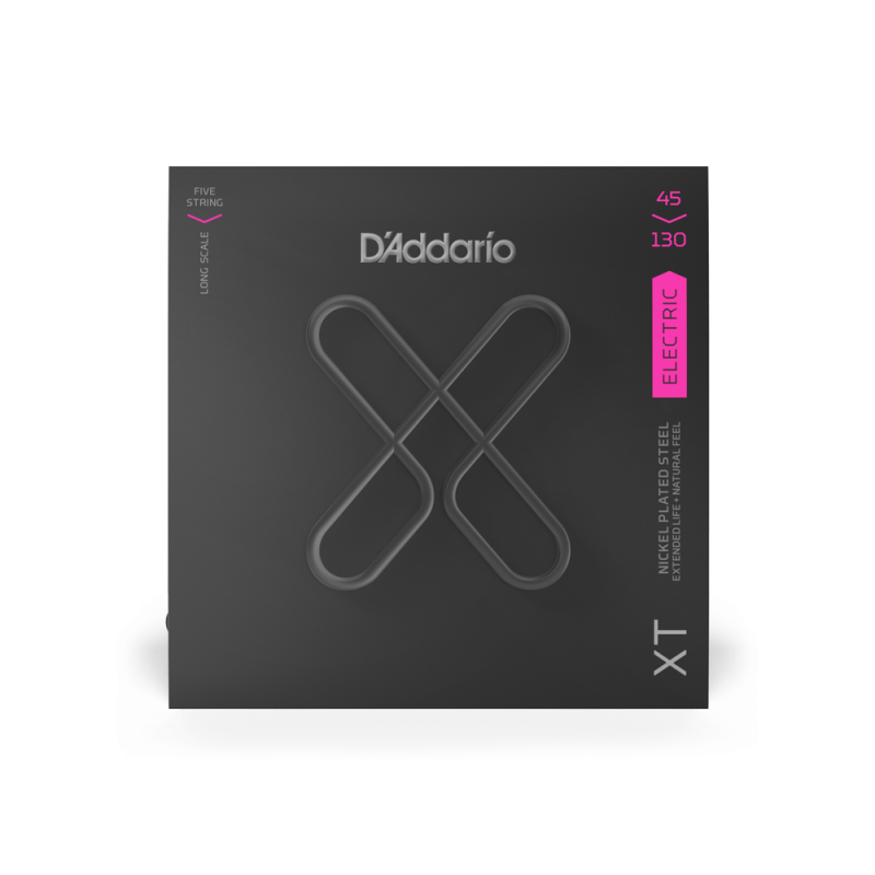 Набор струн D'ADDARIO XTB45130 XT BASS NICKEL PLATED STEEL REGULAR LIGHT 5-STRING (45-130)